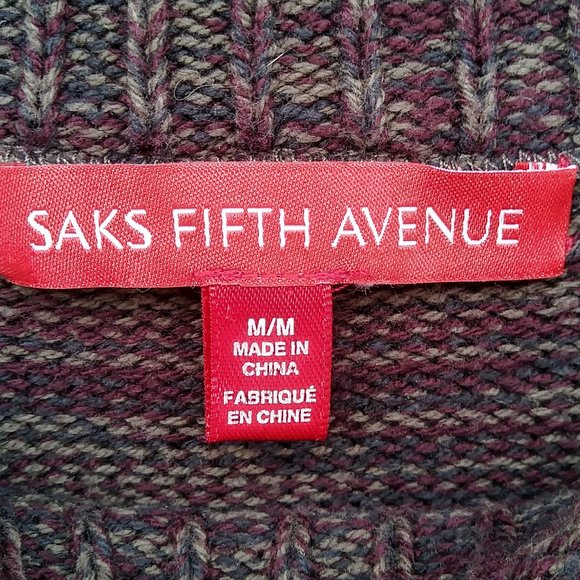 SAKS FIFTH AVENUE COLLECTION MEN'S SWEATER CREWNECK LONG SLEEVE - Picture 3 of 8